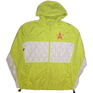 Jeffree Star Cosmetics JSC Chartreuse Zip Windbreaker Track Jacket Size Small